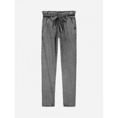 NIK&NIK Grijze denim met elastiek Fienne Paperbag Pants NIK&NIK Grijze denim met elastiek Fienne Paperbag Pants